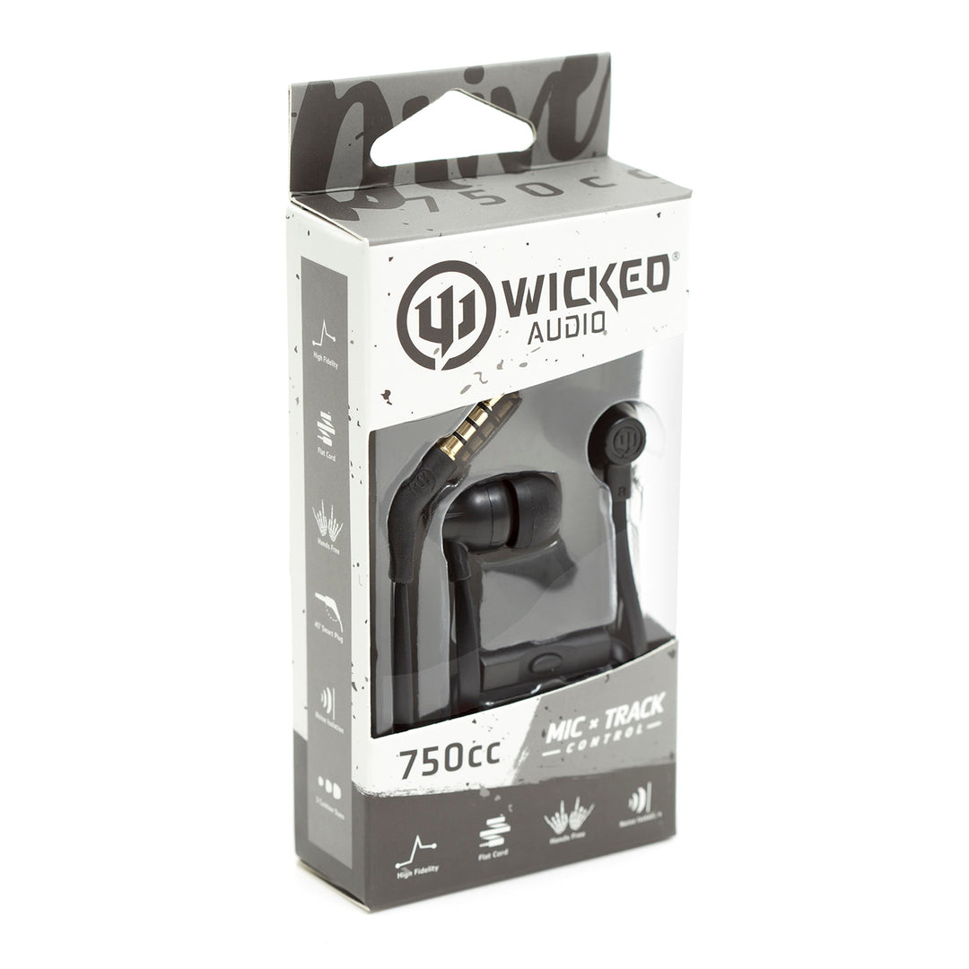 Drive 750cc Wired Earbud Packaging