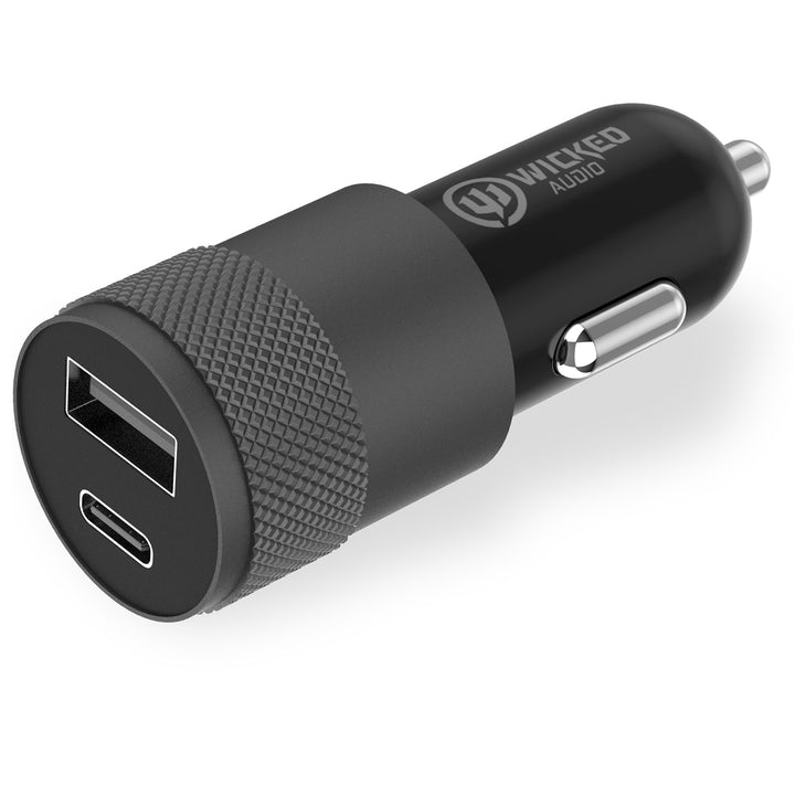 Dual Port Car Charger in Black