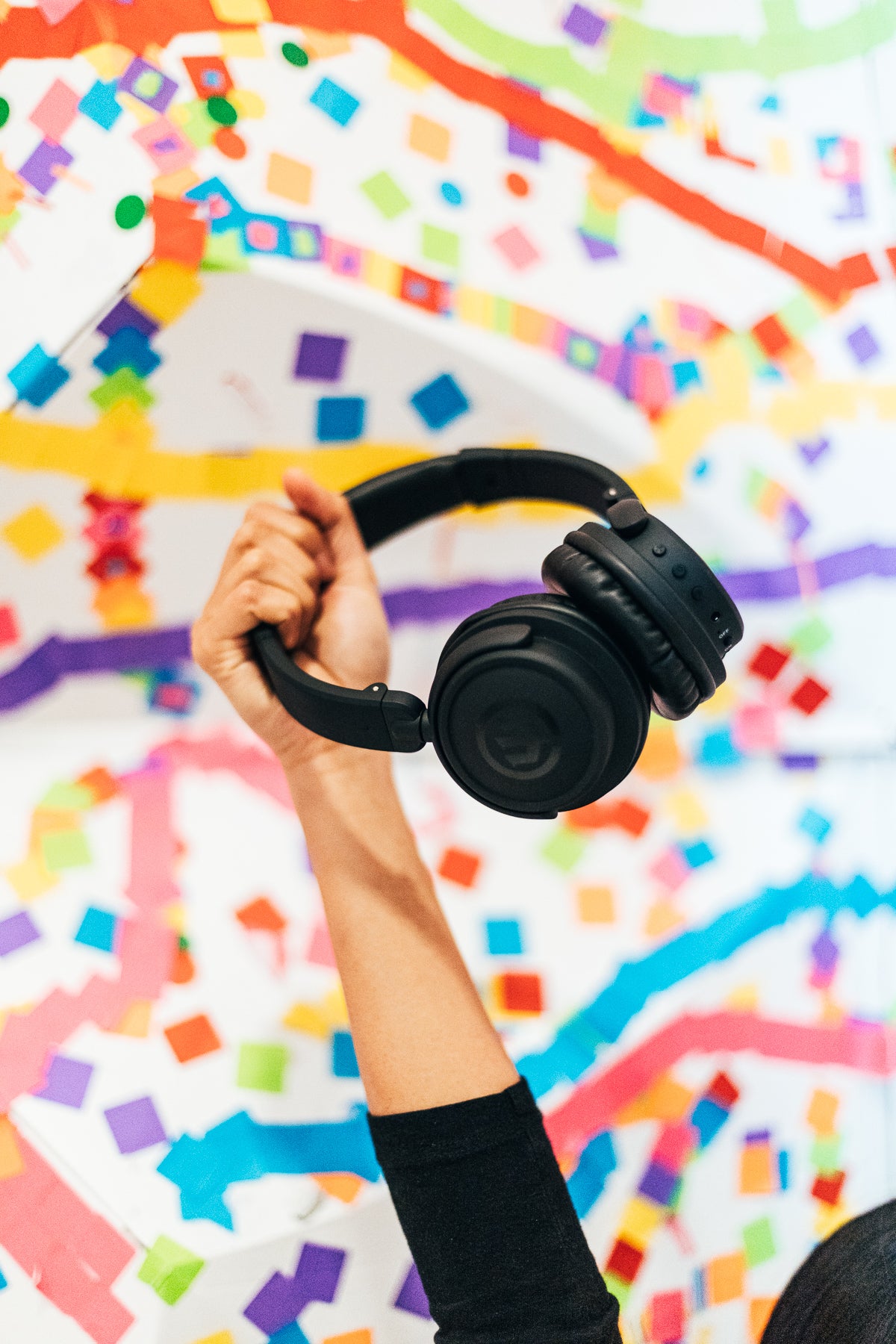 Endo Headphone against colorful wall