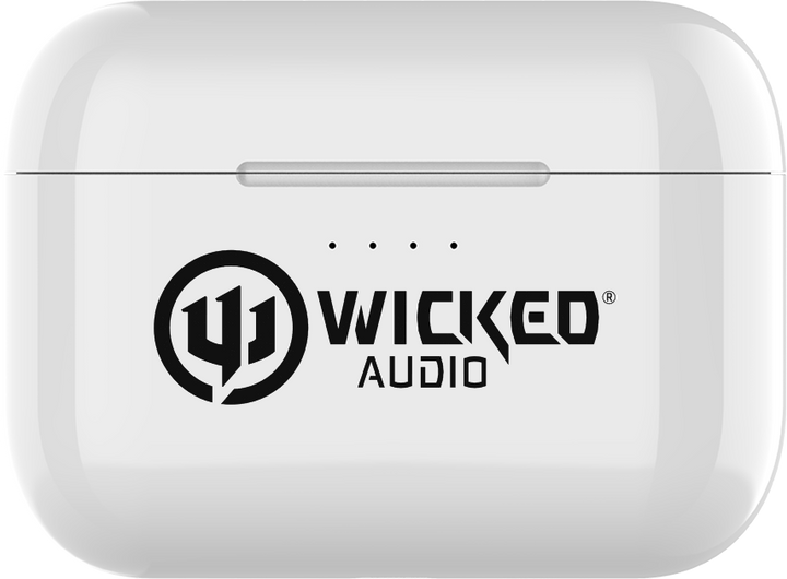 Wicked Audio Rangr True Wireless Earbuds – Bluetooth 5.0 Earphones with 50-Hour Playtime, Noise Isolation & USB-C Charging Case (White)