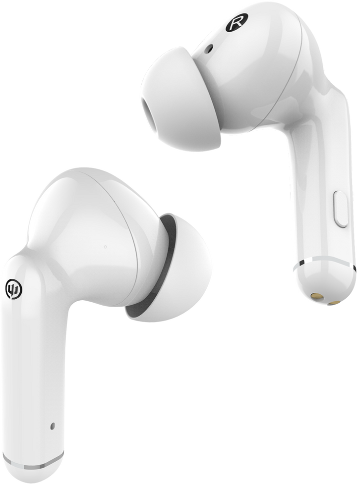 Wicked Audio Rangr True Wireless Earbuds – Bluetooth 5.0 Earphones with 50-Hour Playtime, Noise Isolation & USB-C Charging Case (White)