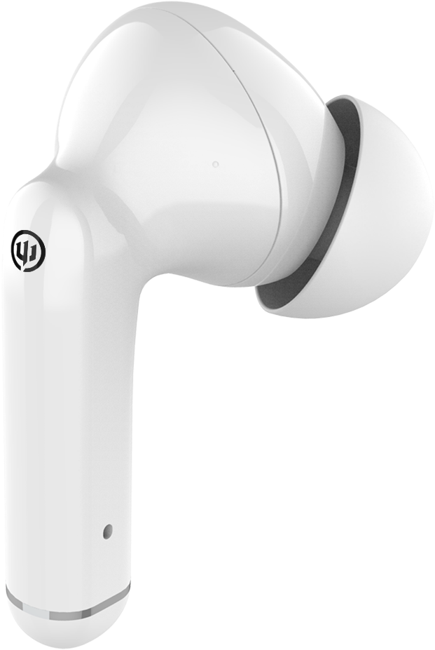 Wicked Audio Rangr True Wireless Earbuds – Bluetooth 5.0 Earphones with 50-Hour Playtime, Noise Isolation & USB-C Charging Case (White)