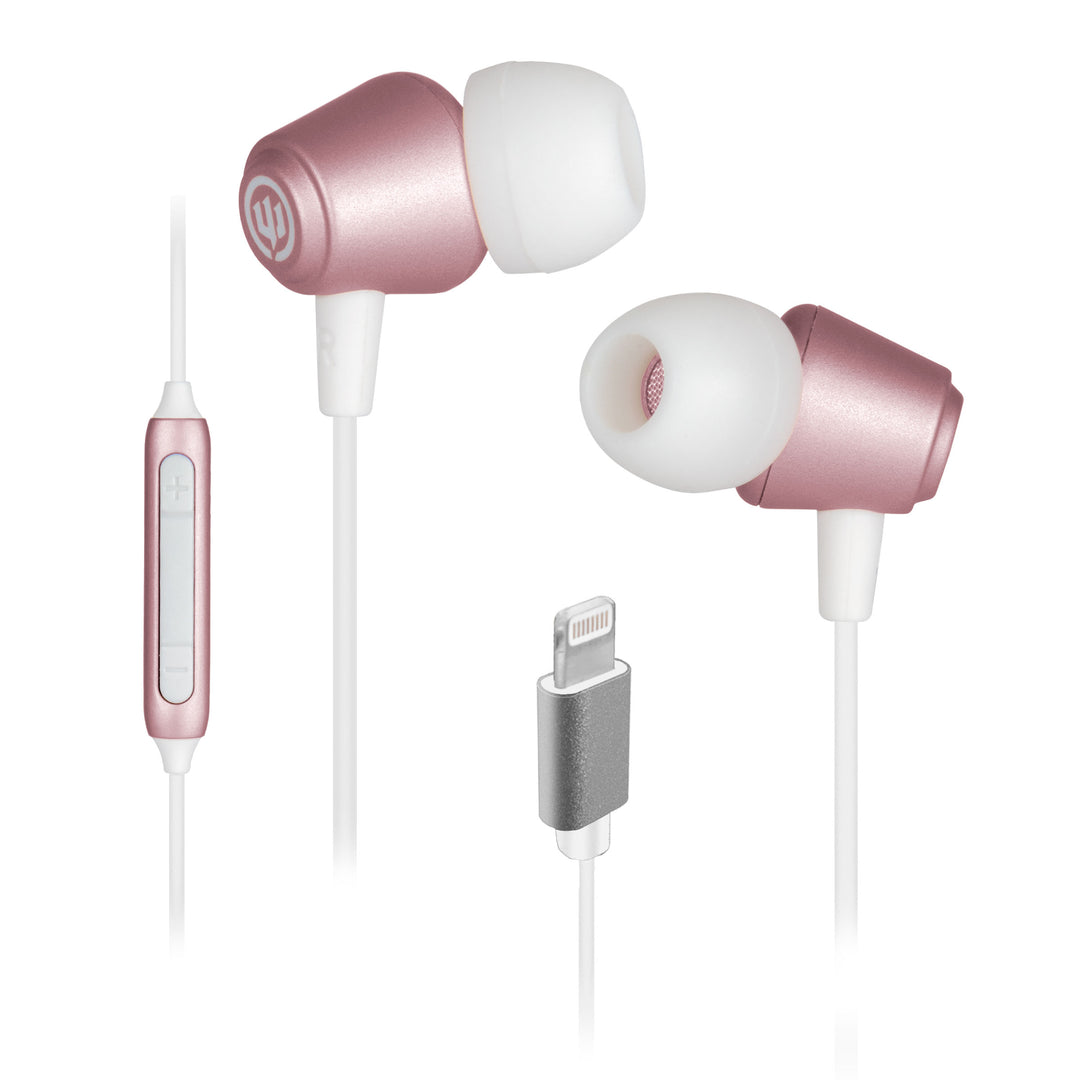 Wicked Audio Ravian earbuds in rose gold