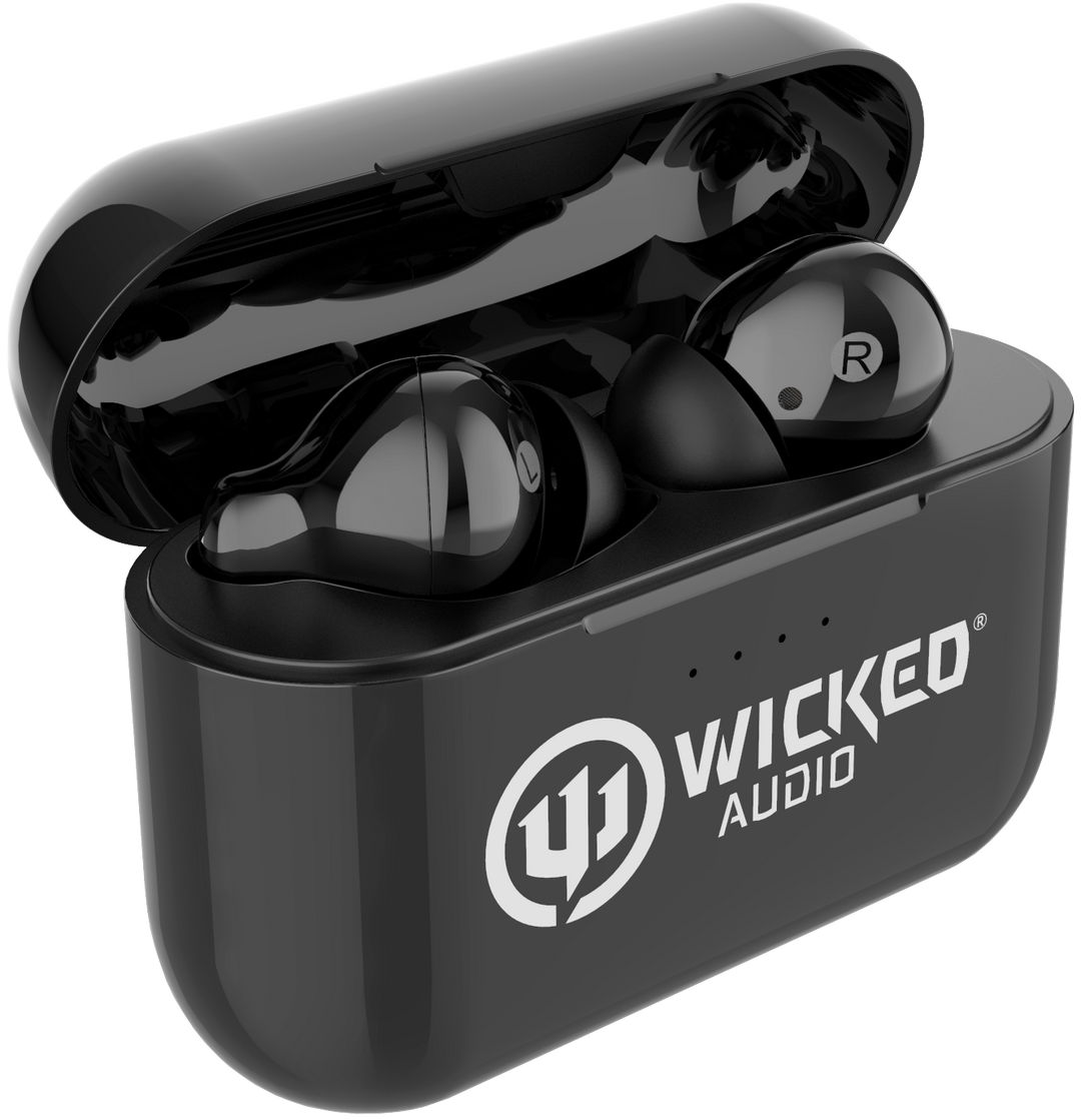 Wicked Audio rangr earbuds in case