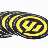 Closeup of stack of stickers